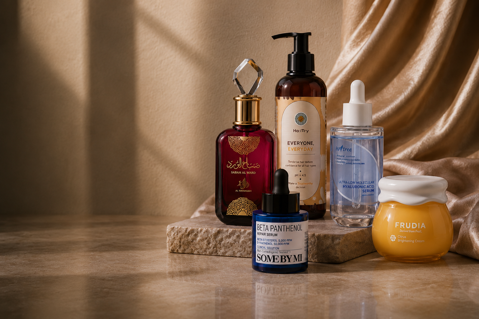 Premium beauty and personal care products — Sabah Al Ward, Ha::Try, Isntree, Some By Mi and Frudia